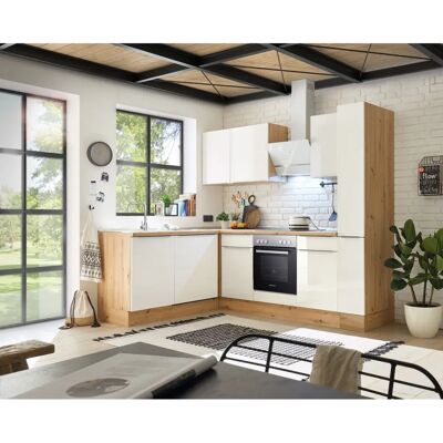 Sconto Konyhaegység - Fehér - 250cm széles, 211cm magas - Konyhaszigetek & egységek Sconto Konyhaegység - Fehér - 250cm széles, 211cm magas - Konyhaszigetek & egységek