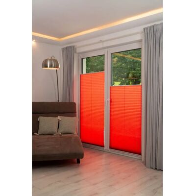 K-HOME Klemmfix Pisa Estor Plisado - Niños, Rojo, 130cm, 40cm - Estor Plisado K-HOME Klemmfix Pisa Estor Plisado - Niños, Rojo, 130cm, 40cm - Estor Plisado