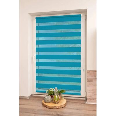 K-HOME Maringa Klemmfix Rollo - Blau - 200x80cm - Fensterdekor K-HOME Maringa Klemmfix Rollo - Blau - 200x80cm - Fensterdekor