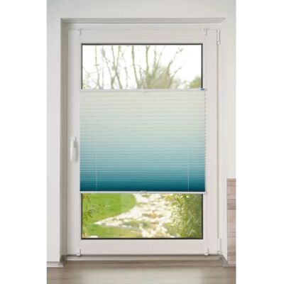 K-HOME Farbverlauf Plissee - 210cm, 45cm, blau, Kinder & Sonnenschutz K-HOME Farbverlauf Plissee - 210cm, 45cm, blau, Kinder & Sonnenschutz