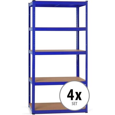 Stagecaptain - 4x Rangement Étagère Atelier - Bleu - Storage shelf - Publicité Stagecaptain - 4x Rangement Étagère Atelier - Bleu - Storage shelf - Publicité