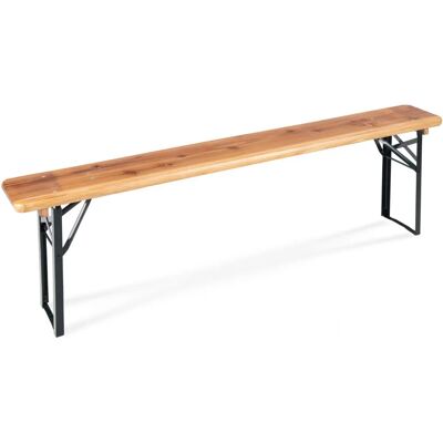 Stagecaptain - 2x Bancs Pliants - Bois - Extérieur - Ensemble de Bancs - Publicité Stagecaptain - 2x Bancs Pliants - Bois - Extérieur - Ensemble de Bancs - Publicité