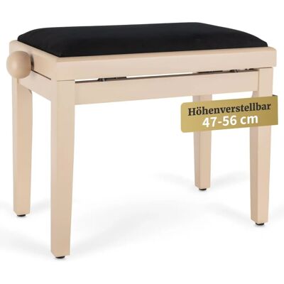 Cantabile - Banquette - Creme - Matte - Banc de piano - Publicité Cantabile - Banquette - Creme - Matte - Banc de piano - Publicité