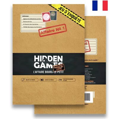 Hidden Games HGFA01KBFR Jeu de société détective - L'affaire Bourg-Le-Petit - Publicité Hidden Games HGFA01KBFR Jeu de société détective - L'affaire Bourg-Le-Petit - Publicité