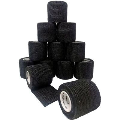 LisaCare - 5cm - nero - 12 pezzi - Cohesive bandage LisaCare - 5cm - nero - 12 pezzi - Cohesive bandage