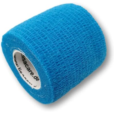 LisaCare - Benda coesiva 5cm - Azzurro - 2 pz - Cohesive bandage LisaCare - Benda coesiva 5cm - Azzurro - 2 pz - Cohesive bandage