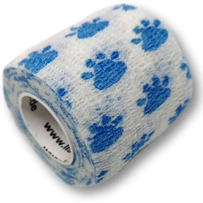 LisaCare - Benda coesiva - Zampa blu-bianca - 5cm - Bendaggio LisaCare - Benda coesiva - Zampa blu-bianca - 5cm - Bendaggio