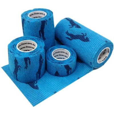 LisaCare - Benda Coesiva 2.5-10cm - Blu - 4 pz - Bandage LisaCare - Benda Coesiva 2.5-10cm - Blu - 4 pz - Bandage
