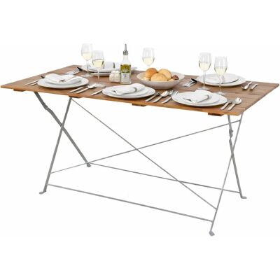 Mojawo 120x60 Faltbarer Gartentisch Akazienholz Stahl Mojawo 120x60 Faltbarer Gartentisch Akazienholz Stahl