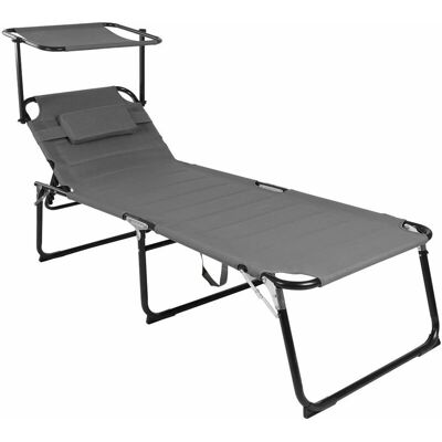 Mojawo Modell XXL Aluminium Gartenliege mit Sonnendach - Gartenliege Mojawo Modell XXL Aluminium Gartenliege mit Sonnendach - Gartenliege