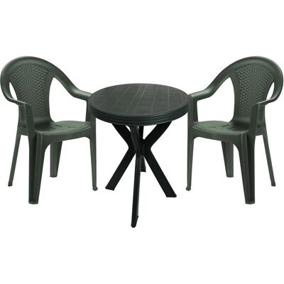 Mojawo - Gartentisch + Balkontisch - Grün - 70 cm - Bistro-Set Mojawo - Gartentisch + Balkontisch - Grün - 70 cm - Bistro-Set