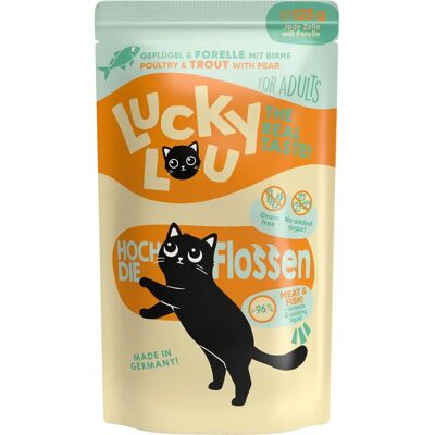 Nourriture humide Lucky Lou pour chats avec volaille, poisson et abats - Premium, Sans céréales Nourriture humide Lucky Lou pour chats avec volaille, poisson et abats - Premium, Sans céréales
