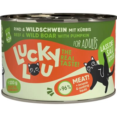 Lucky Lou 014695 Karma dla Kotów - Dorosłe, Bez Zbóż, 200g Lucky Lou 014695 Karma dla Kotów - Dorosłe, Bez Zbóż, 200g