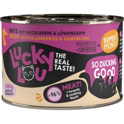 Lucky Lou - Canard, 200g - Nourriture humide pour chats Lucky Lou - Canard, 200g - Nourriture humide pour chats