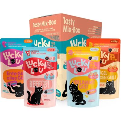 Lucky Lou Adult Tasty-Mix 6 x 125 g - Mélange de 4 Saveurs Lucky Lou Adult Tasty-Mix 6 x 125 g - Mélange de 4 Saveurs