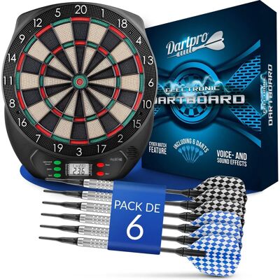 DartPro Modèle Pro Plateau de Darts Électronique avec 6 Fléchettes - Équipement Sportif - Publicité DartPro Modèle Pro Plateau de Darts Électronique avec 6 Fléchettes - Équipement Sportif - Publicité