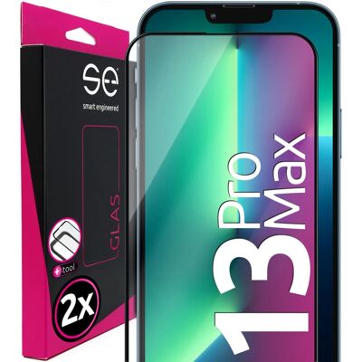 Protetor de Tela de Vidro Temperado para iPhone 13 Pro Max - Pacote com 2 Protetor de Tela de Vidro Temperado para iPhone 13 Pro Max - Pacote com 2