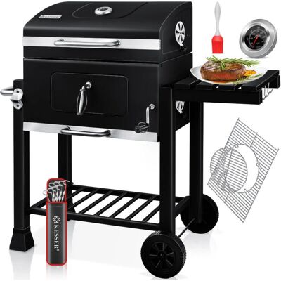 KESSER Großer XXL-Holzkohlegrill mit Edelstahlgriff KESSER Großer XXL-Holzkohlegrill mit Edelstahlgriff