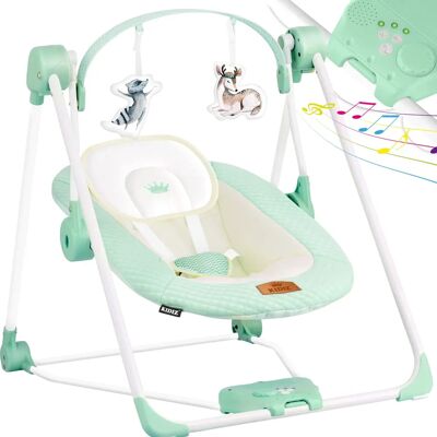 KIDIZ Baby-Schaukel - 5 Geschwindigkeiten, Natürliche Klänge, Tragbar KIDIZ Baby-Schaukel - 5 Geschwindigkeiten, Natürliche Klänge, Tragbar