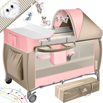 KIDIZ Kinderbett 3-in-1 Reisebett mit Wickeltisch & Laufstall - Baby Typ KIDIZ Kinderbett 3-in-1 Reisebett mit Wickeltisch & Laufstall - Baby Typ