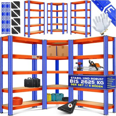 MASKO - 3-Piece - Metall - Verzinkt - Shelving Unit MASKO - 3-Piece - Metall - Verzinkt - Shelving Unit