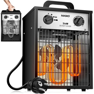 MASKO Elektrischer Heizofen - Keramik Tragbar mit Einstellbarer Wärme - Elektrischer Heizofen MASKO Elektrischer Heizofen - Keramik Tragbar mit Einstellbarer Wärme - Elektrischer Heizofen