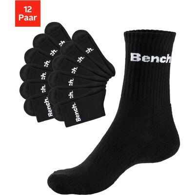 BENCH Damen Tennissocken - Schwarz - Sportsocken BENCH Damen Tennissocken - Schwarz - Sportsocken