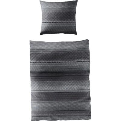 JEKATEX Evelyn Mako-Satin Grau Bettwäsche-Set JEKATEX Evelyn Mako-Satin Grau Bettwäsche-Set