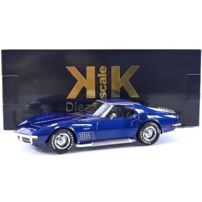 Miniature Chevrolet Corvette C3 1972 Bleu Métallisé - Échelle 1:18 - Publicité Miniature Chevrolet Corvette C3 1972 Bleu Métallisé - Échelle 1:18 - Publicité