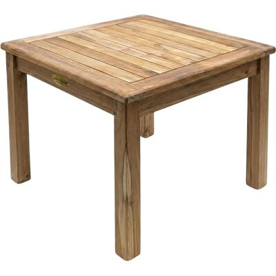 Spetebo - Teak-Side-Table - 50x50cm - Naturel - Table - Publicité Spetebo - Teak-Side-Table - 50x50cm - Naturel - Table - Publicité