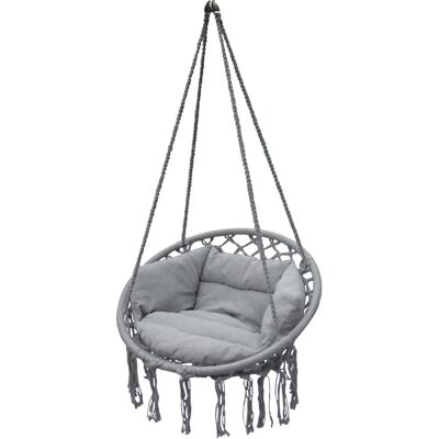 Spetebo - Sillón colgante Relax 80 x 60 cm - hellgrau Spetebo - Sillón colgante Relax 80 x 60 cm - hellgrau