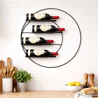DANDIBO - 96213 - Schwarz - Wandmontiertes Weinregal DANDIBO - 96213 - Schwarz - Wandmontiertes Weinregal