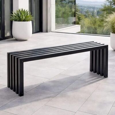 DANDIBO - Ida 96245 - Schwarz - 120 cm - Gartensitzbank DANDIBO - Ida 96245 - Schwarz - 120 cm - Gartensitzbank