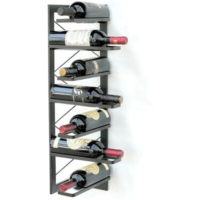 DANDIBO - 96292 - Schwarz - Wandmontierter Weinkrack DANDIBO - 96292 - Schwarz - Wandmontierter Weinkrack