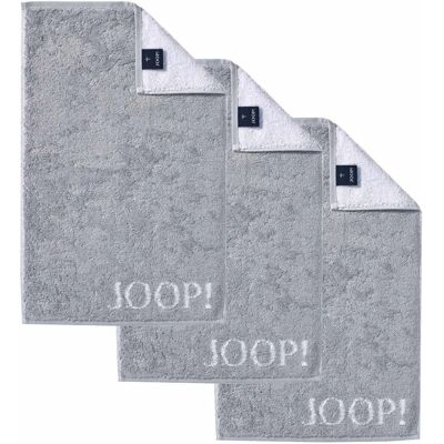 Joop! - Gäst Handdoek Classic Frottier 3er Pack - Grijs - 30x50 cm - Guest Towel Joop! - Gäst Handdoek Classic Frottier 3er Pack - Grijs - 30x50 cm - Guest Towel