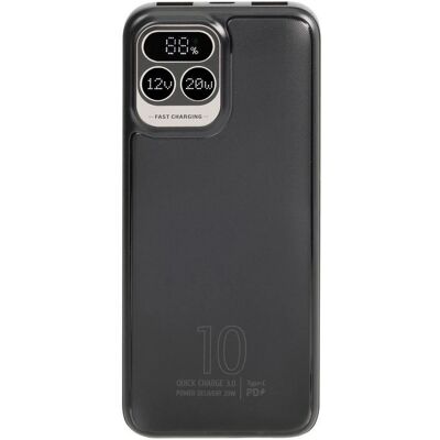 Powerbank Rivacase VA2511 - 10000mAh, 20W, LCD, Zwart Powerbank Rivacase VA2511 - 10000mAh, 20W, LCD, Zwart