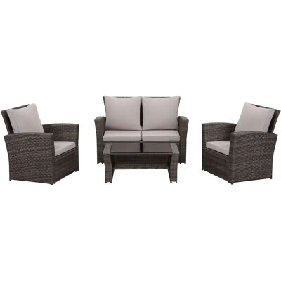 MeXo - 9193 - Grau - 4-Sitzer - Gartenmöbelset MeXo - 9193 - Grau - 4-Sitzer - Gartenmöbelset