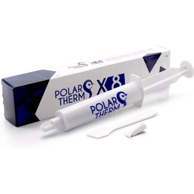 Polartherm X-8 Wärmeleitpaste - 40 g - Effektive Wärmeableitung - Leicht aufzutragen - Für CPUs mit niedriger Wärmeleistung Polartherm X-8 Wärmeleitpaste - 40 g - Effektive Wärmeableitung - Leicht aufzutragen - Für CPUs mit niedriger Wärmeleistung