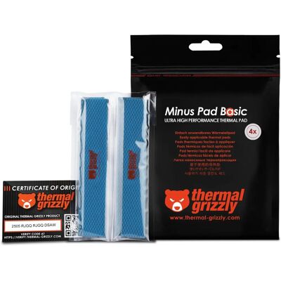 Thermal Grizzly Minus Pad Basic - 120x20x3,0 mm (4er Pack) - Wärmepad Thermal Grizzly Minus Pad Basic - 120x20x3,0 mm (4er Pack) - Wärmepad