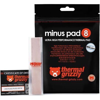 Thermal Grizzly Minus Pad 8 - 120 x 20 x 1,5 mm - Wärmeleitpad Thermal Grizzly Minus Pad 8 - 120 x 20 x 1,5 mm - Wärmeleitpad