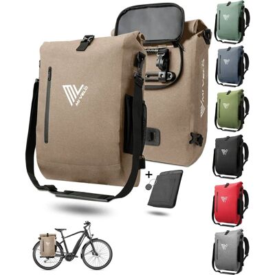 Mivelo - 3 En 1 Sac de Vélo - Sand-beige - 20L - Publicité Mivelo - 3 En 1 Sac de Vélo - Sand-beige - 20L - Publicité