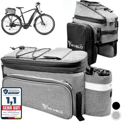 Mivelo - Gepäckträgertasche - Gris - 40 x 24 x 24 cm - Pannier bag - Publicité Mivelo - Gepäckträgertasche - Gris - 40 x 24 x 24 cm - Pannier bag - Publicité