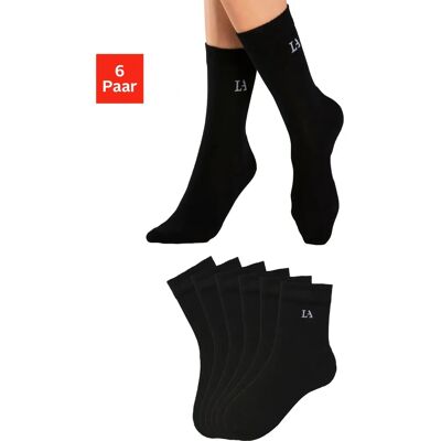 LASCANA ACTIVE Tennissocken 6er-Pack, Schwarz LASCANA ACTIVE Tennissocken 6er-Pack, Schwarz