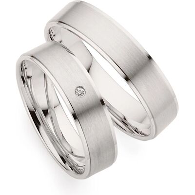 PHÖNIX Silber Ehering 0,01ct - Trauring, Liebessymbol PHÖNIX Silber Ehering 0,01ct - Trauring, Liebessymbol