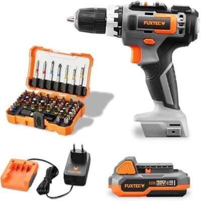 FUXTEC FX-E1BS20 20V Akkuschrauber - Set mit Bits FUXTEC FX-E1BS20 20V Akkuschrauber - Set mit Bits
