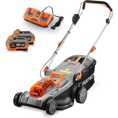 Tosaerba a batteria Fuxtec - Larghezza 37cm - 40V (2x20V) - 2 batterie e caricabatterie Tosaerba a batteria Fuxtec - Larghezza 37cm - 40V (2x20V) - 2 batterie e caricabatterie