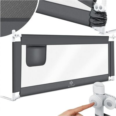 KESSER Bettschutzgitter - Verstellbare Sicherheitsbarriere - Kinderbettgitter - 180cm KESSER Bettschutzgitter - Verstellbare Sicherheitsbarriere - Kinderbettgitter - 180cm