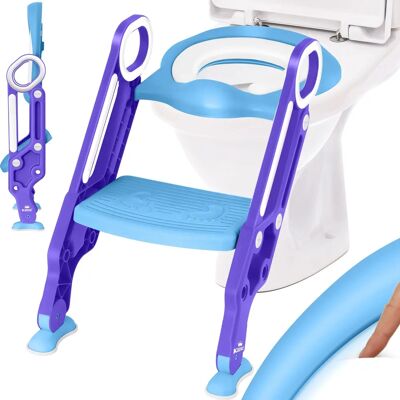 KIDIZ - Asiento de Inodoro Plegable con Escaleras y Manijas - Treppen und Griffe - Toilettensitz KIDIZ - Asiento de Inodoro Plegable con Escaleras y Manijas - Treppen und Griffe - Toilettensitz