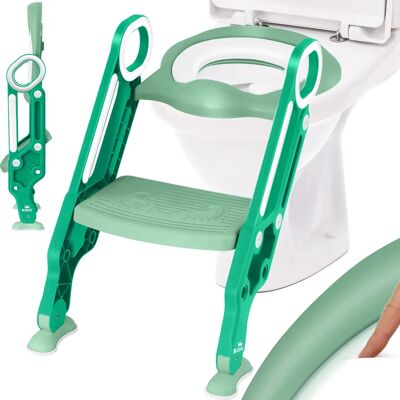 KIDIZ Kindertoilette Sitz - Klappbar mit Griffen & Treppe - Bequemer Töpfchentrainer KIDIZ Kindertoilette Sitz - Klappbar mit Griffen & Treppe - Bequemer Töpfchentrainer