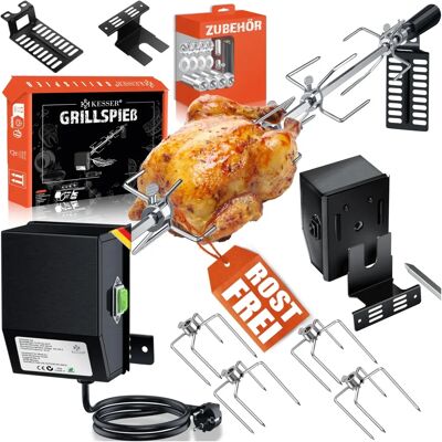 Set di spiedini da barbecue in acciaio inox KESSER - 107cm, 4 spiedini Set di spiedini da barbecue in acciaio inox KESSER - 107cm, 4 spiedini